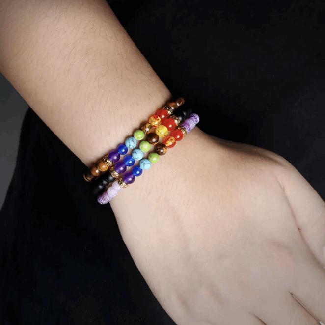 Armband Chakra Mondstein