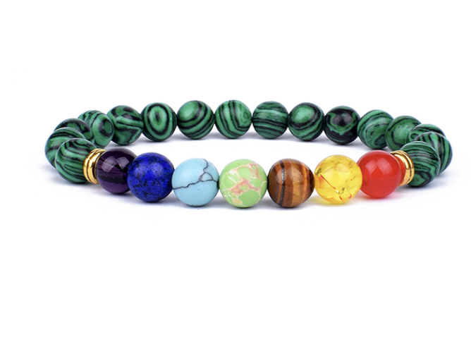 Armband Chakra Malachit