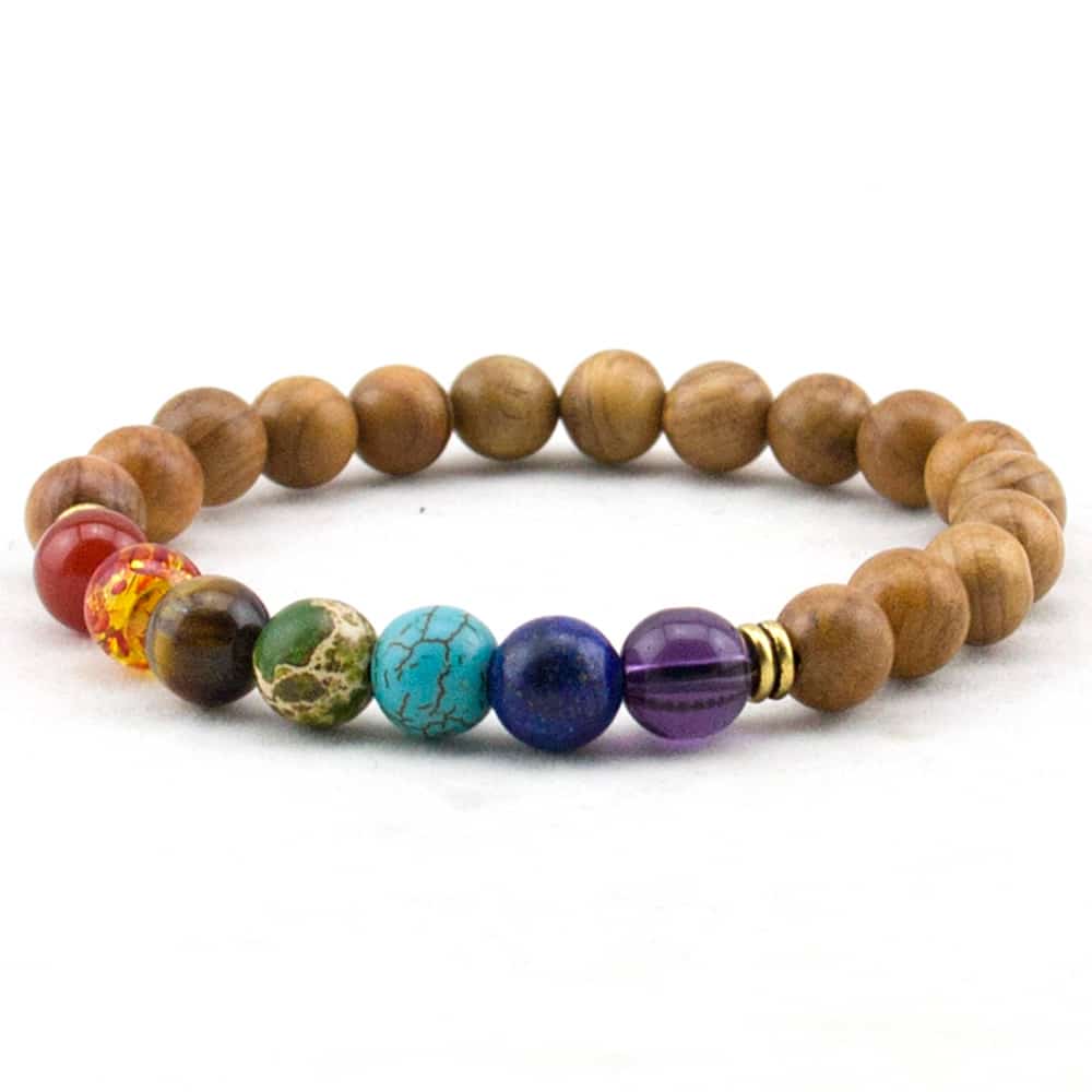 Armband Chakra Holz