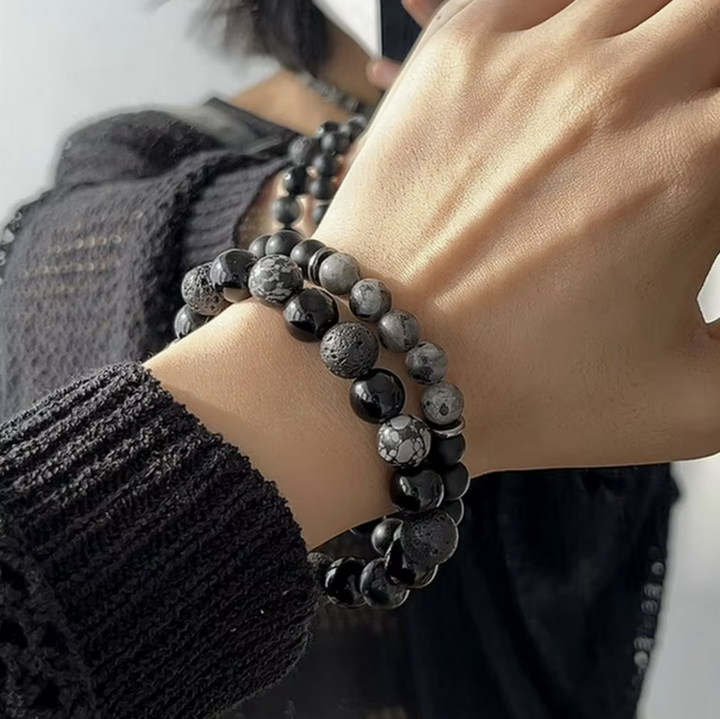 Armband Lavastein Obsidian