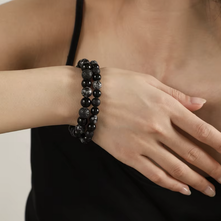 Armband Lavastein Obsidian