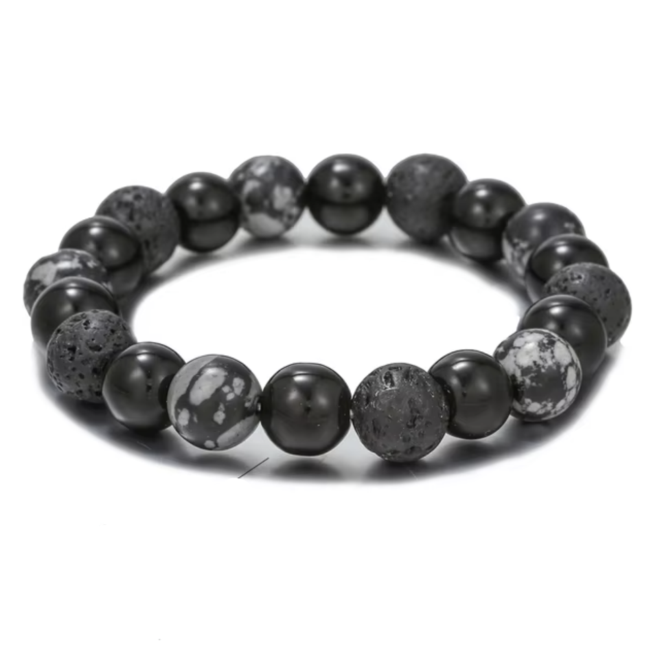 Armband Lavastein Obsidian