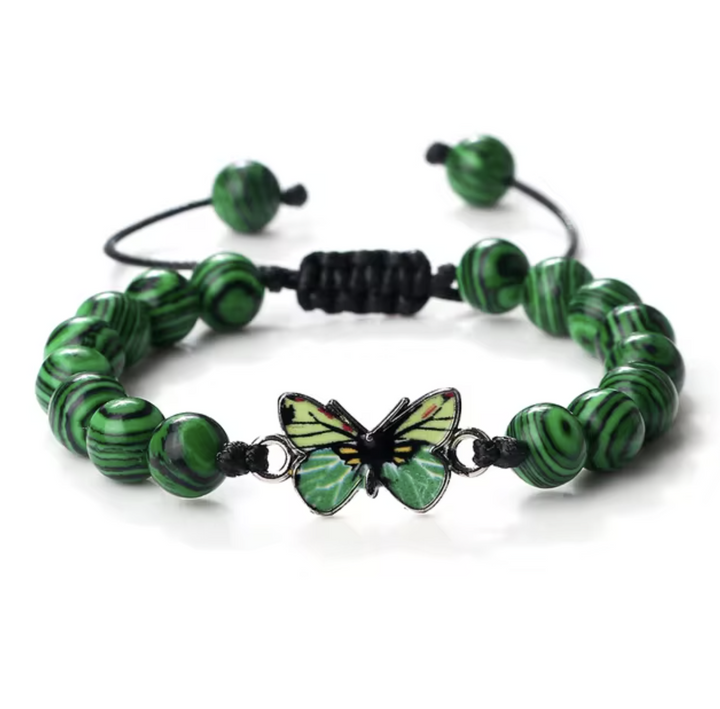 Armband Malachit Schmetterling