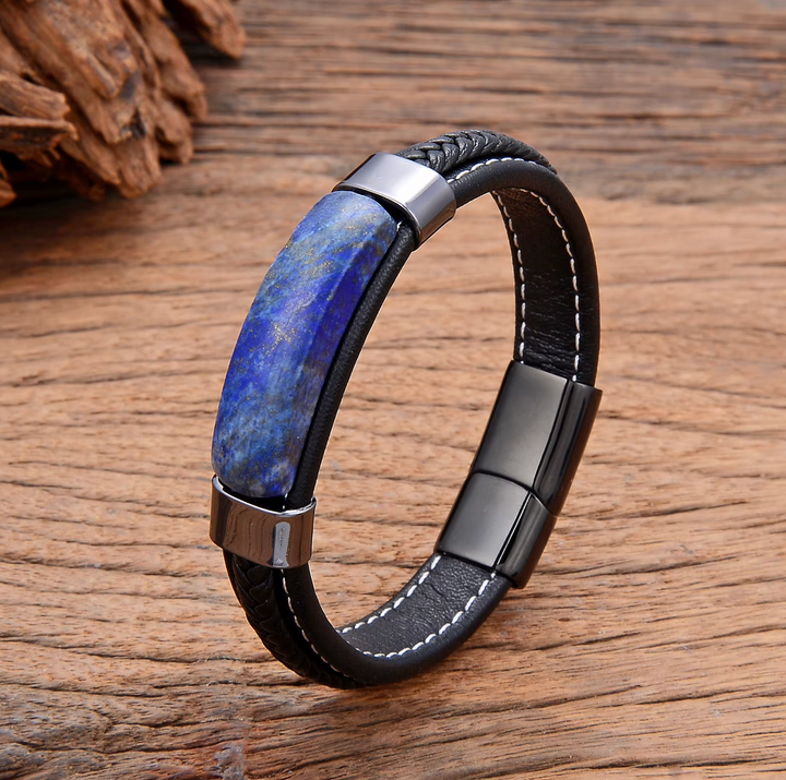 Armband Leder LapisLazuli