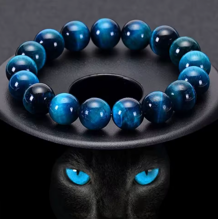 Armband Tigerauge Blau "Schutz"