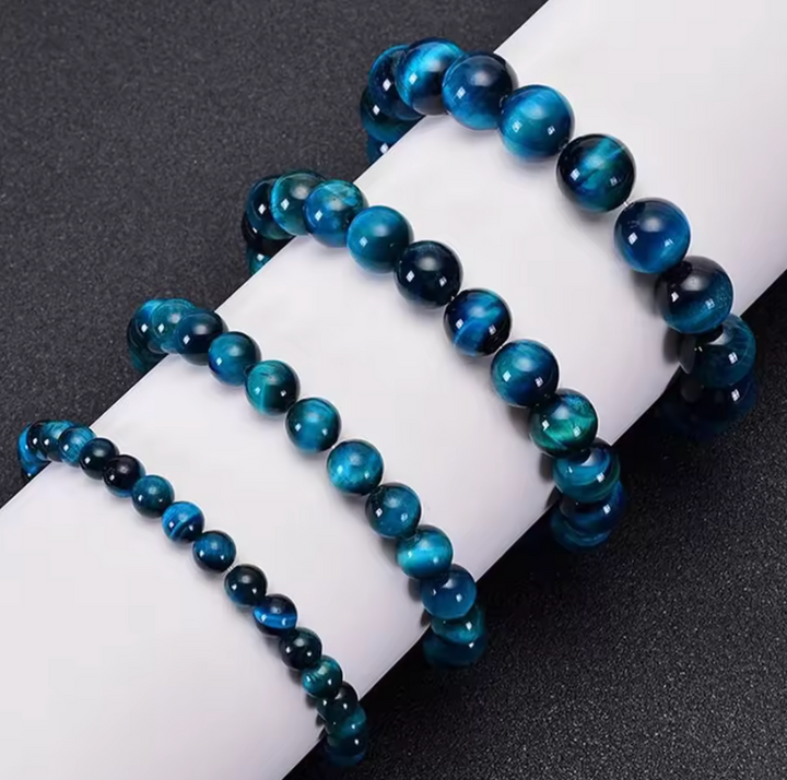 Armband Tigerauge Blau "Schutz"