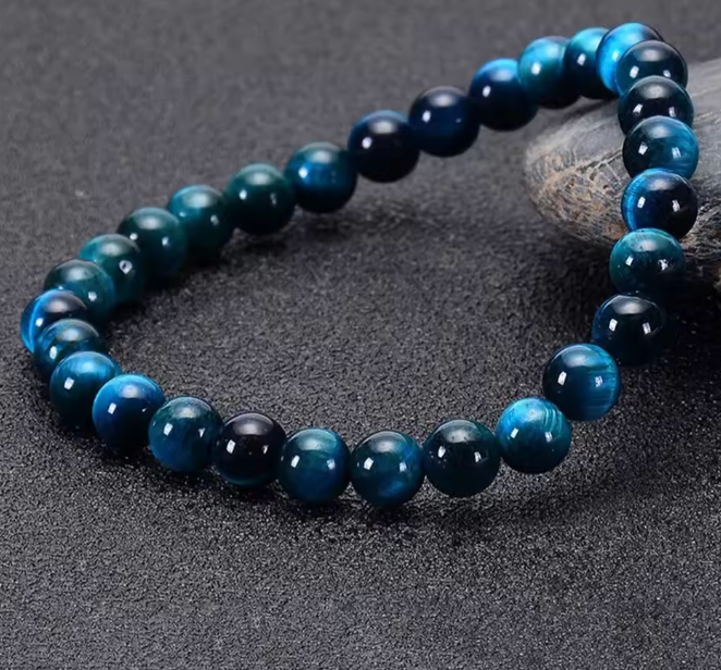 Armband Tigerauge Blau "Schutz"