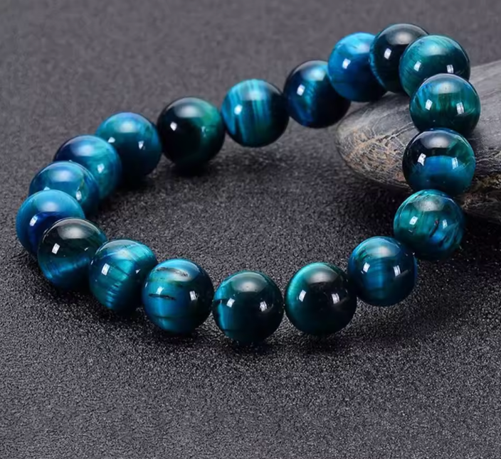 Armband Tigerauge Blau "Schutz"