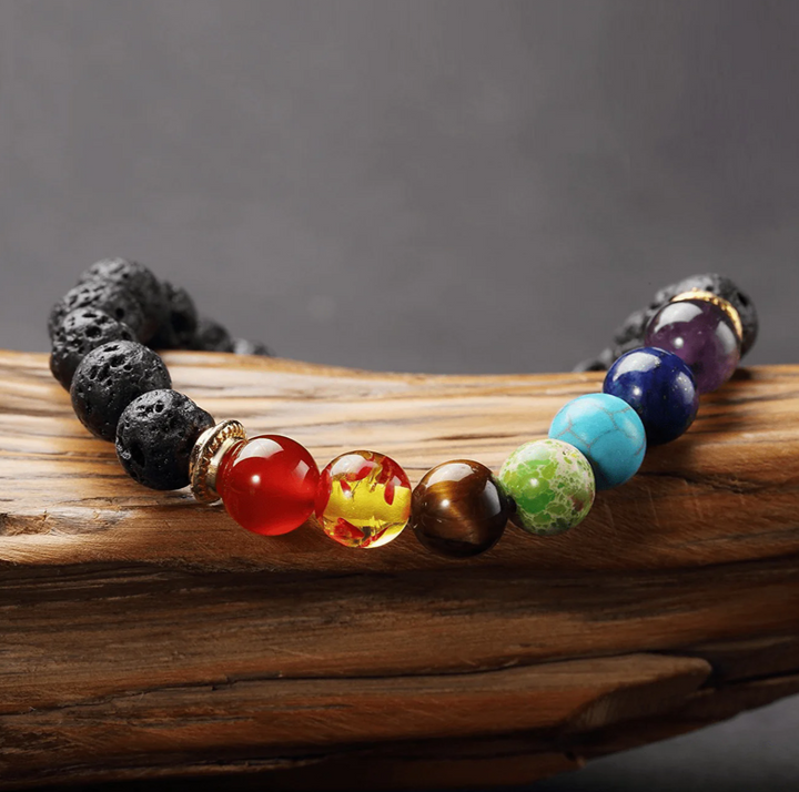 Armband Chakra Lavastein
