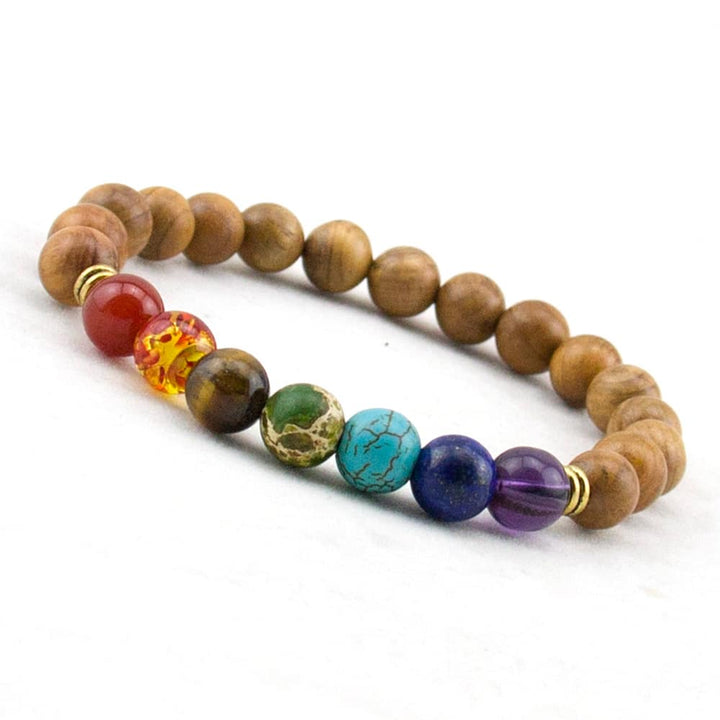 Armband Chakra Holz