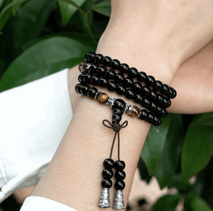 Mala Tigerauge Obsidian