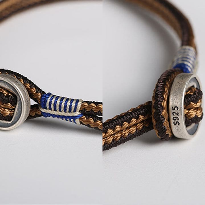 Armband 925 Silber - Schutz Knoten Geflochten