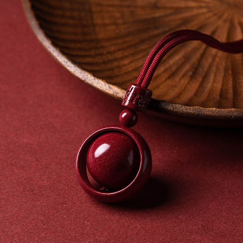 Rote Zinnober PiXiu Kette mit Edelstein Anhänger eleganter Schmuck
