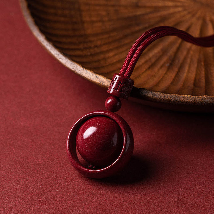 Rote Zinnober PiXiu Kette mit Edelstein Anhänger eleganter Schmuck