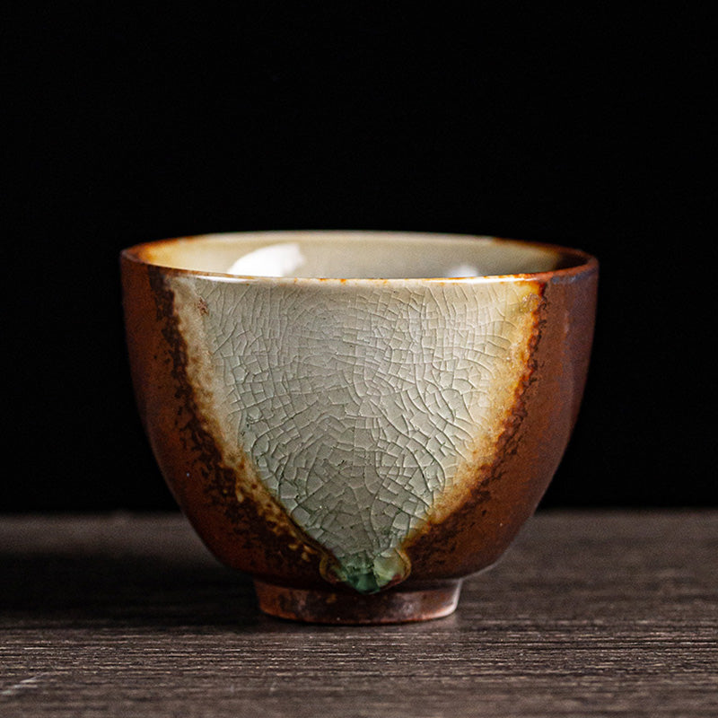 Teetasse Design Ofenwandlung Braun Keramik Klein