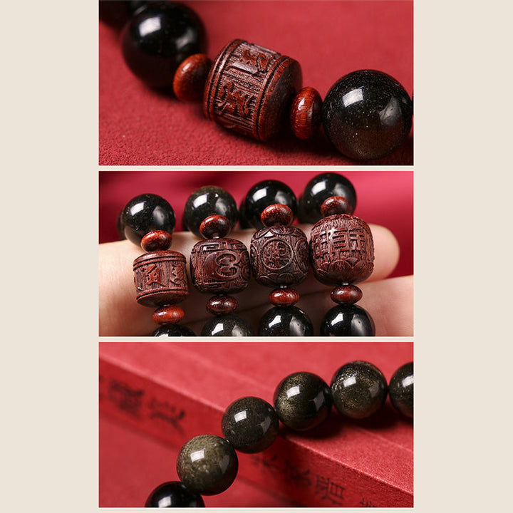 Armband Obsidian Om Mani Padme Hum – Heilung