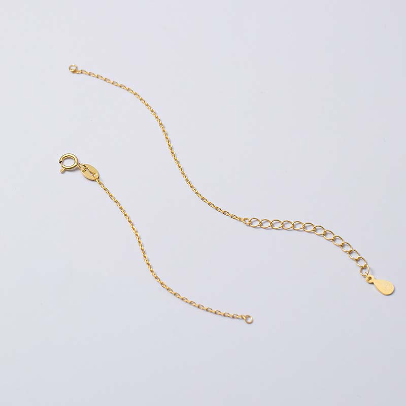 Goldenes Armband mit Kettenglieder und verstellbarem Design elegant.