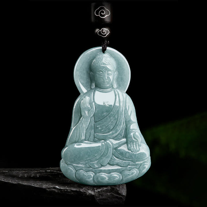 Jade Buddha Anhänger Meditation Natur
