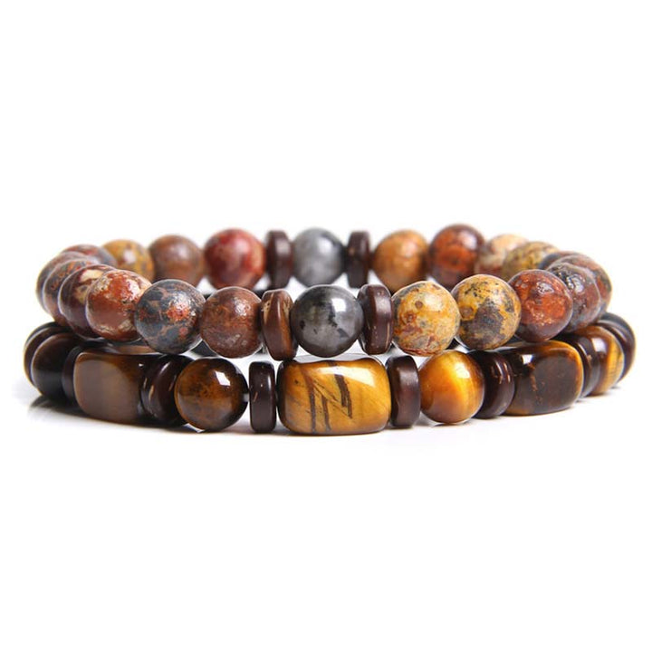 Armband 2er Set Tigerauge Kaiserstein Heilstein