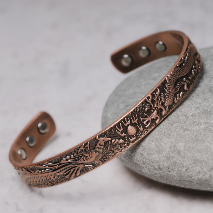 Kupfer Magnetisch Armband mit Segen Gravur auf Stein