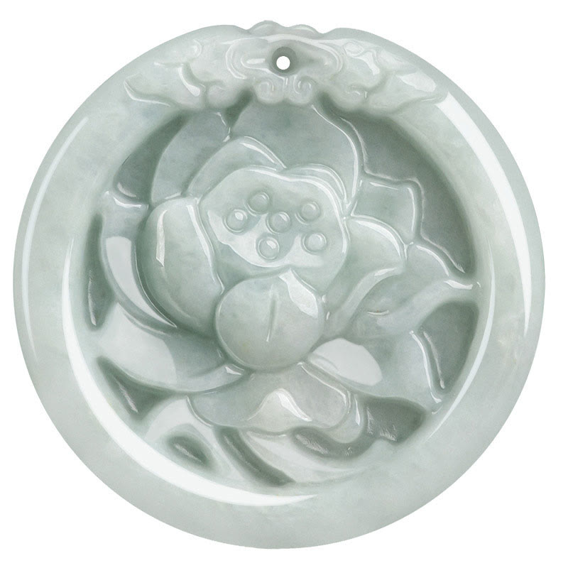 Jade Anhänger Lotus Blume Stein