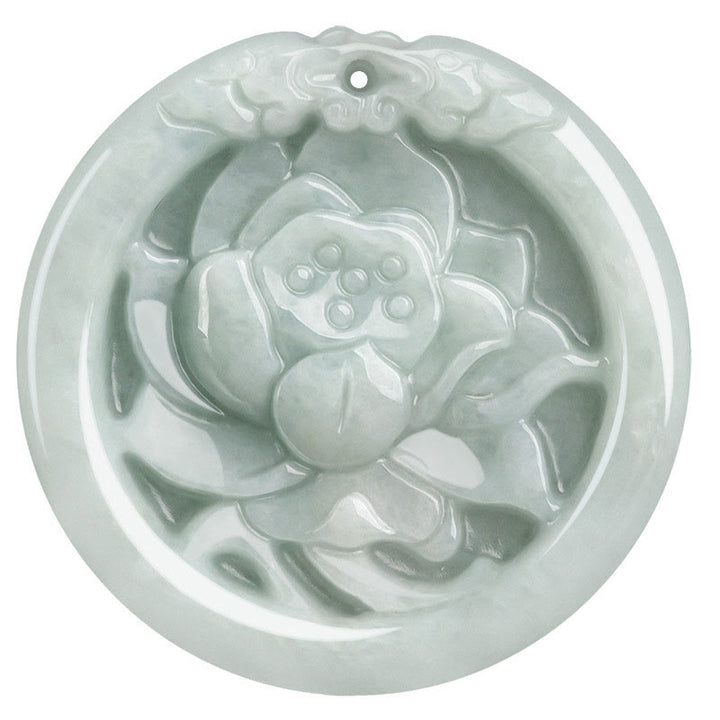 Jade Anhänger Lotus Blume Stein