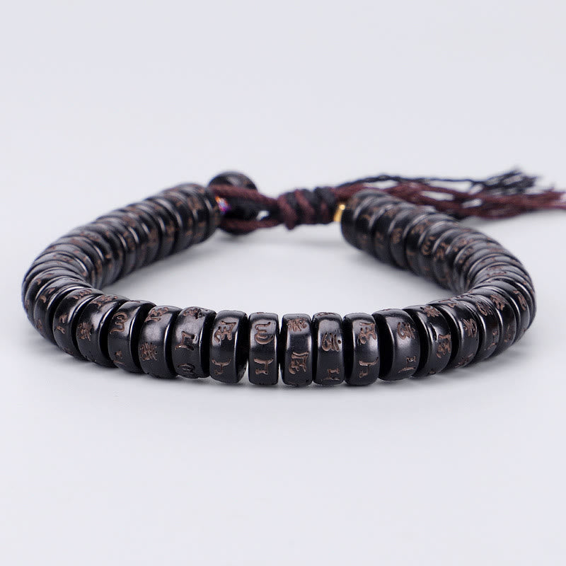 Armband Kokosnussschale - Mantra Positive Energie