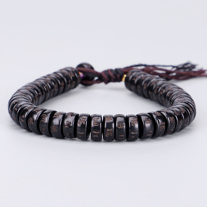 Armband Kokosnussschale - Mantra Positive Energie