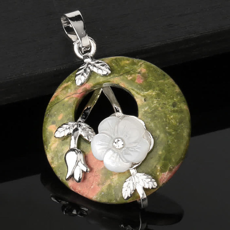 Kette Amethyst Grünaventurin Blume – Heilung & Harmonie – Bild 13 – Grünaventurin Anhänger Blume Silber weiß Naturstein Kette Schmuck
