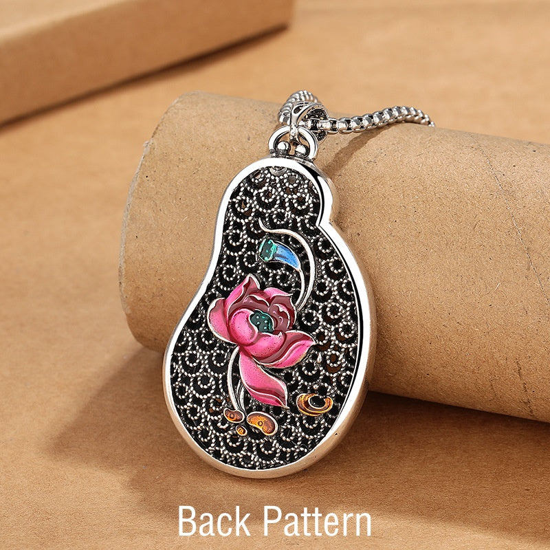 Kette Kupfer Avalokitesvara Rückseite Muster