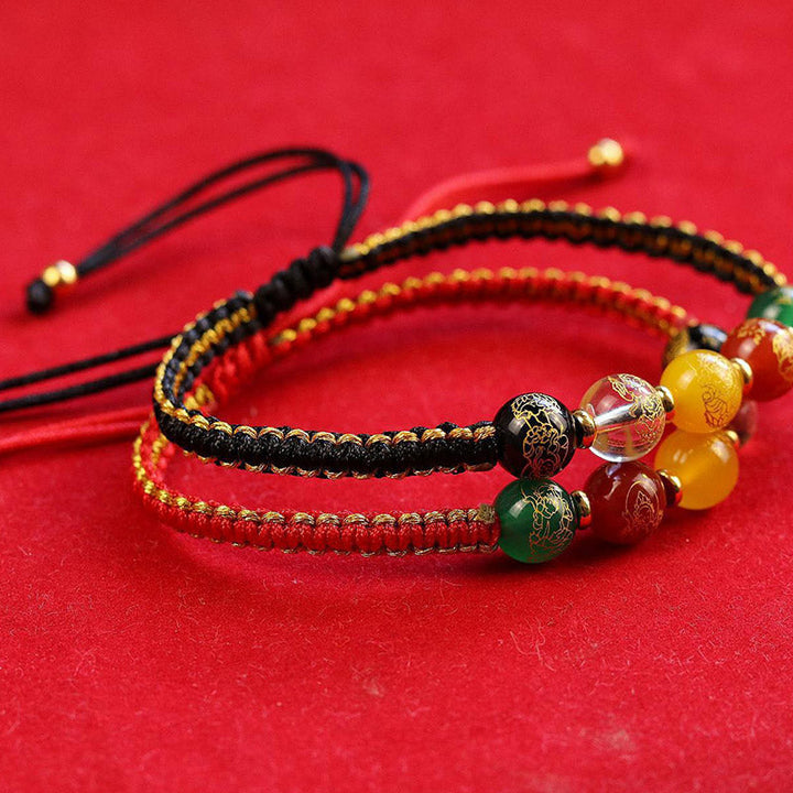 Armband Achat – Schutz & Wohlstand mit Natursteinen elastisch verstellbar tragbar