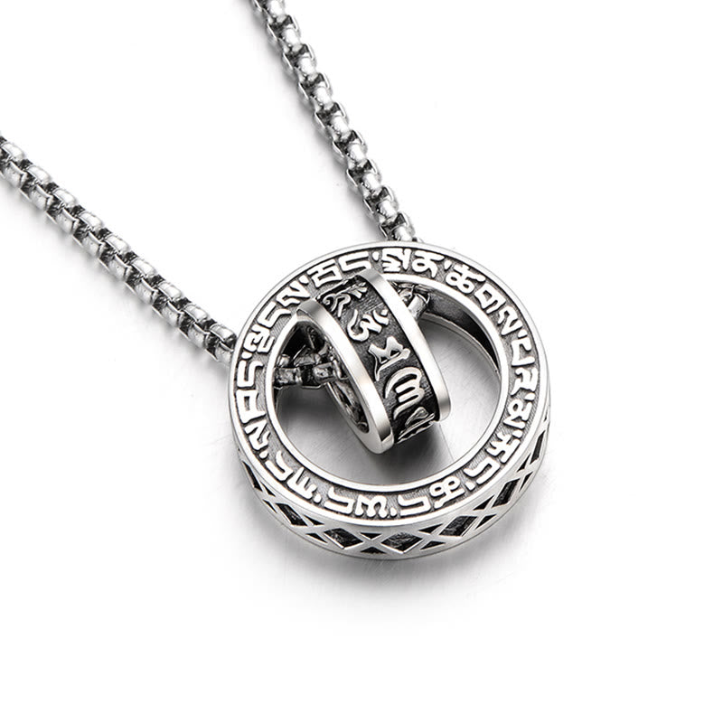 Anhänger Kette Tibetischer Gelassenheit Silber Mantra
