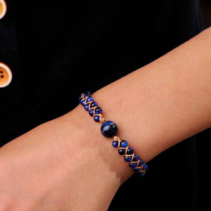 Armband Blaues Tigerauge - Fokus Mut & Klarheit