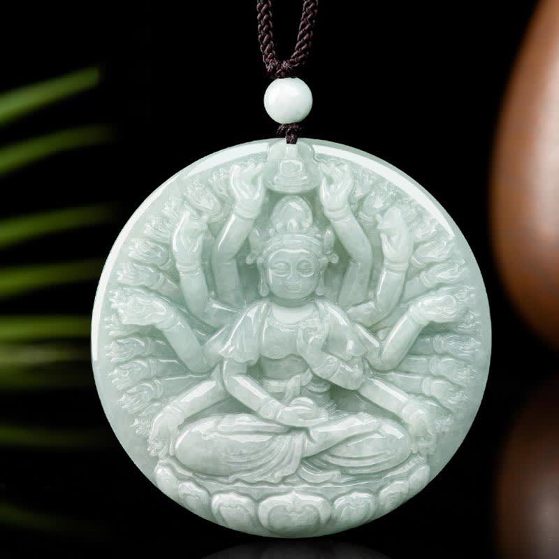 Kette Jade Tausend-Hand Guan Yin Segen