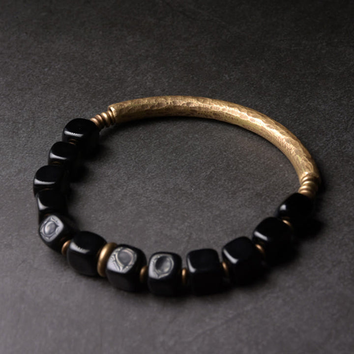Armband Obsidian Kristall Kupfer - Kraft & Schut