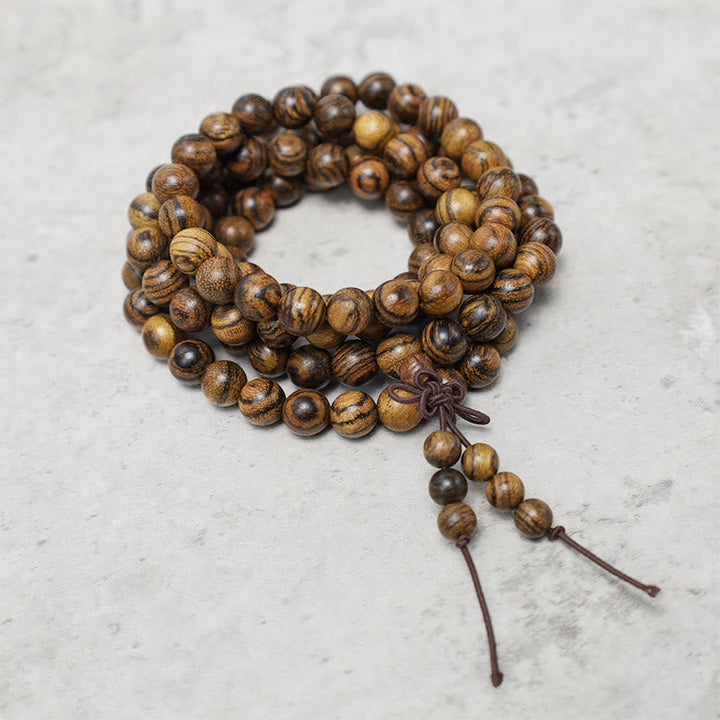 Mala 108 Perlen Sandelholz - Gebet Meditation