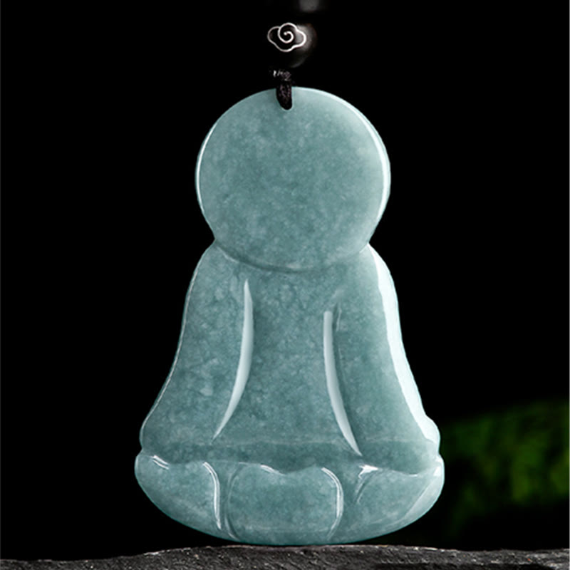 Anhänger Jade Buddha poliert Natürlich