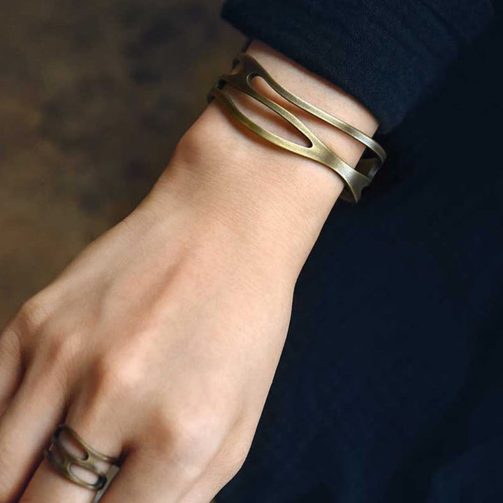 Kupfer Armband Wohlstand Energie elegantes Design am Handgelenk getragen