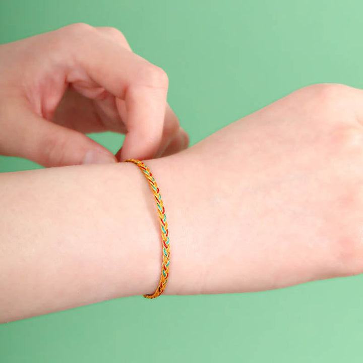 Armband Bunt Drachen Scale Geflochten am Handgelenk getragen buntes Muster