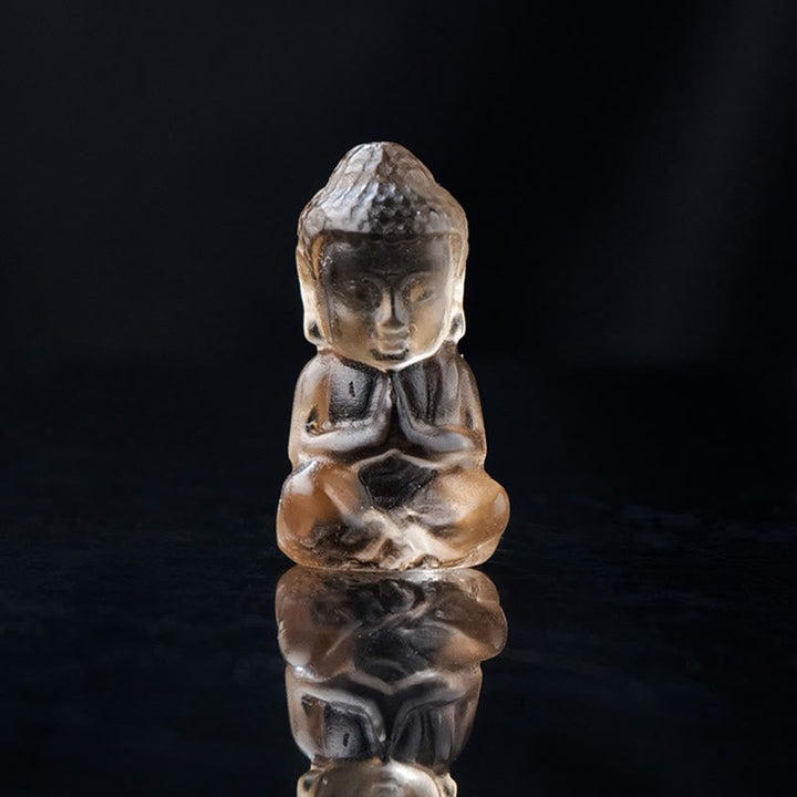 Anhänger Kette Amethyst Buddha Harmonie Kristall