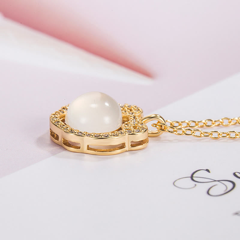Kette Chalcedon Gold Glückswunsch Schutz Energie