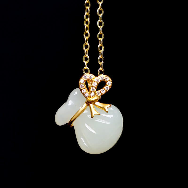 Hetian Jade Kette Münze Anhänger Glück