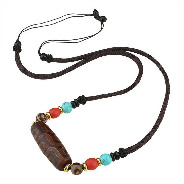 Dzi Kette Schutz Tibetisch Amulett