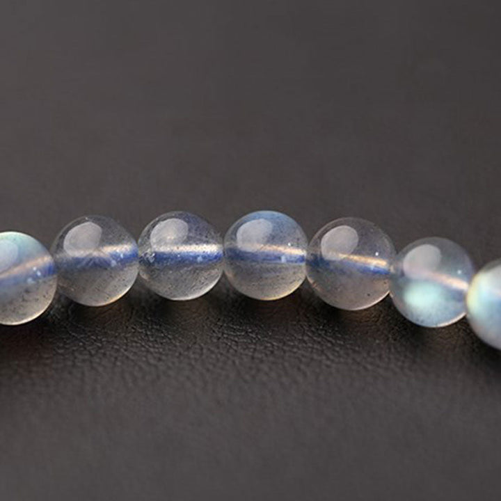 Armband Mondstein Mond – Heilung Energie transparent Perlen glänzend