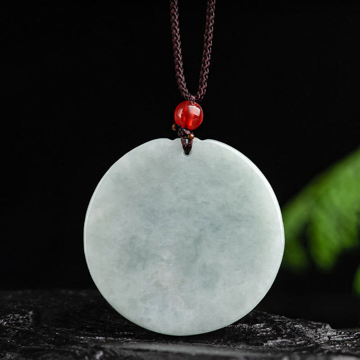 Jade Anhänger Kugel Stein Kette