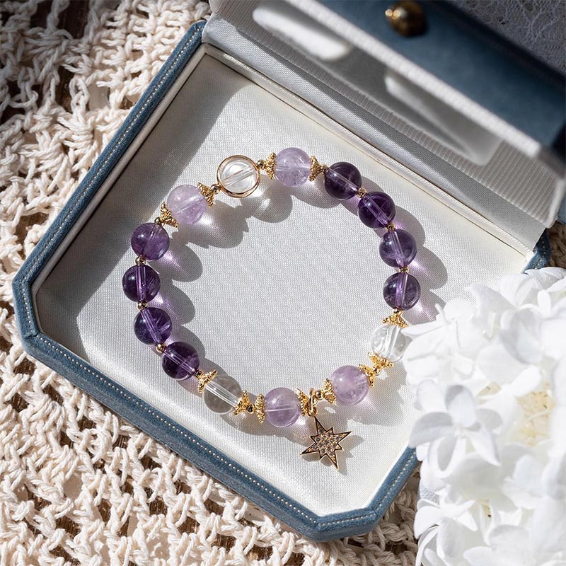 Armband Amethyst Stern – Heilung & Frieden