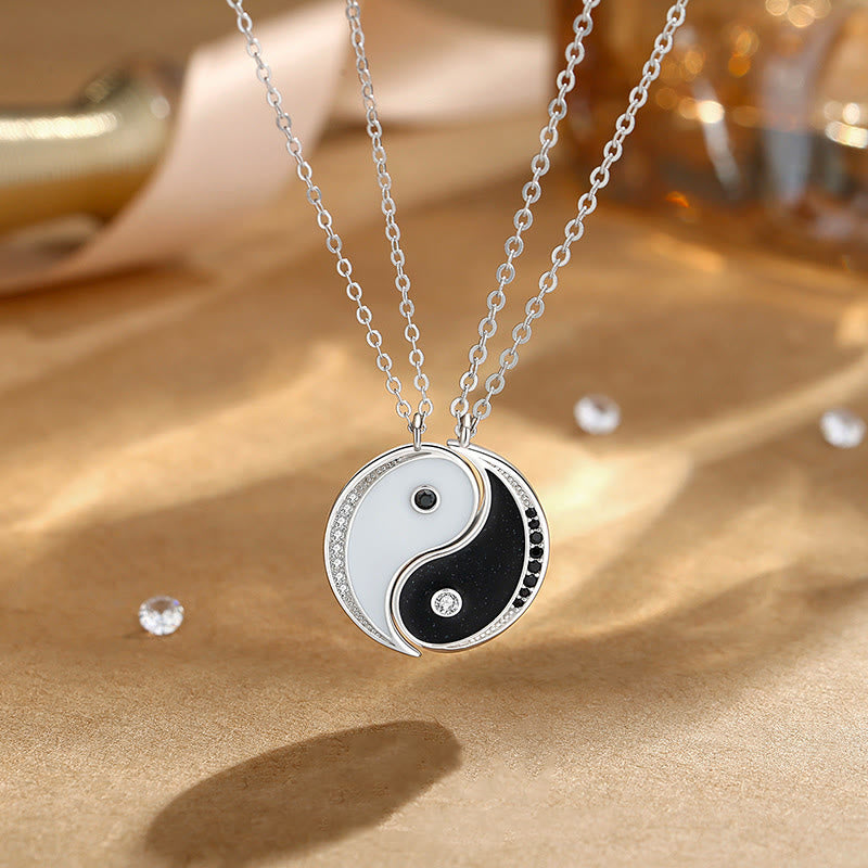 Kette Sterlingsilber Yin Yang Anhänger Silber
