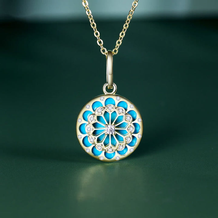 Türkis Anhänger Sterling-Silber Kette Schutz