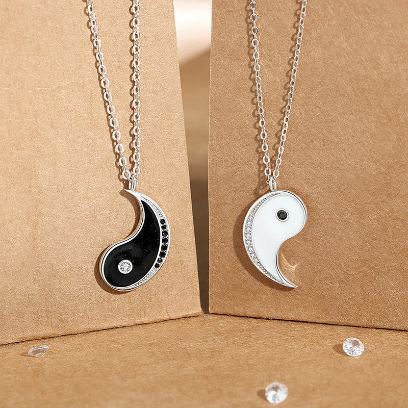 Kette Sterlingsilber Yin Yang Paar Partner