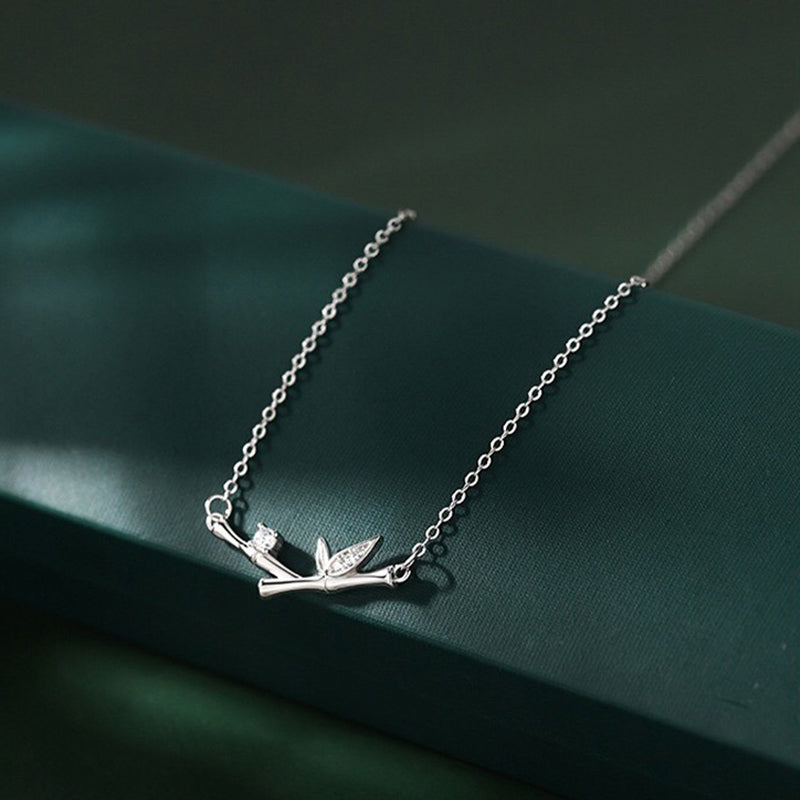 Halskette Zweig Blätter Design Schmuck